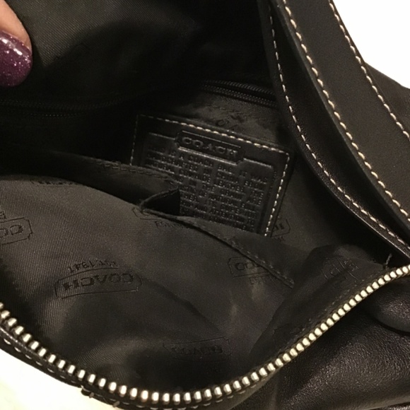 Black leather Coach hobo - Picture 2 of 4
